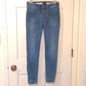 Pilcro High-rise Patch Pocket Jeans, size 27